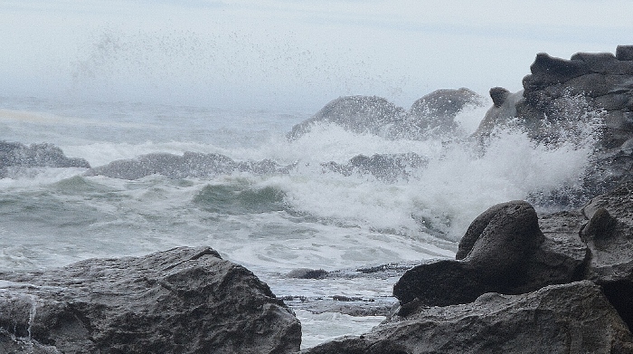 rock formations on beach